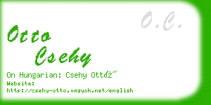 otto csehy business card